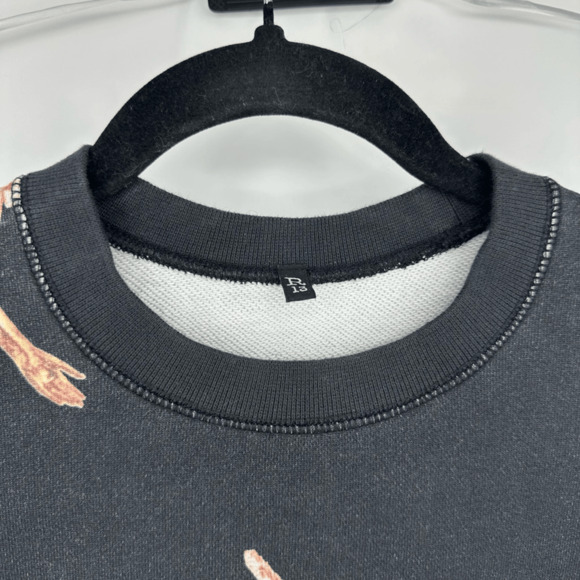 R13 Nirvana Printed Cotton Sweatshirt Unisex Size XS Oversized Angel Graphic NWT - Picture 3 of 12